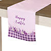 72" Pastel Purple "Happy Easter" Plaid Table Runner Image 4