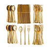 72 Pc. Premium Metallic Gold Plastic Cutlery Set for 24 Guests Image 1