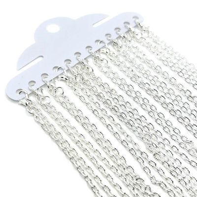 72 Pcs 20" Silver Plated Necklace Chains Image 1