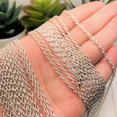 72 Pcs 20" Silver Plated Necklace Chains Image 2