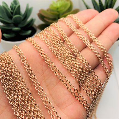 72 Pcs 30 3/8" Rose Gold Necklace Chains Image 2