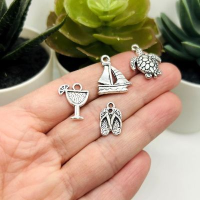 72 Pcs Silver Ocean Charms, 12 Styles Image 2