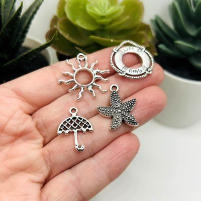 72 Pcs Silver Ocean Charms, 12 Styles Image 3