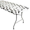72" x 30" Graduation Caps Rectangle Fitted Disposable Plastic Tablecloth Image 1