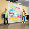 72" x 72" Good Student Characteristics Polyester Classroom Backdrop Image 1