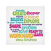 72" x 72" Good Student Characteristics Polyester Classroom Backdrop Image 1