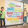 72" x 72" Good Student Characteristics Polyester Classroom Backdrop Image 2
