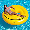 72" Yellow Inflatable Smiley Face 2-Person Circular Raft Image 1