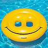 72" Yellow Inflatable Smiley Face 2-Person Circular Raft Image 2