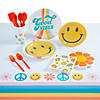 73 Pc. Groovy Party Tableware Kit for 8 Guests Image 1