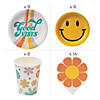 73 Pc. Groovy Party Tableware Kit for 8 Guests Image 1