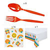 73 Pc. Groovy Party Tableware Kit for 8 Guests Image 2