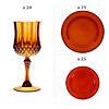 74 Ct. Amber Disposable Plastic Tableware Kit for 24 Guests  Image 1