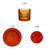 74 Pc. Amber Modern Rainbow Tableware Kit for 24 Guests Image 1