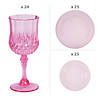 74 Pc. Blush Party Disposable Plastic Tableware Kit for 24 Guests Image 1