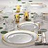 74 Pc. Clear Modern Rainbow Plastic Disposable Tableware Kit for 24 Guests Image 1