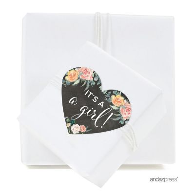 75 Chalkboard Heart Label It's a Girl! Image 1