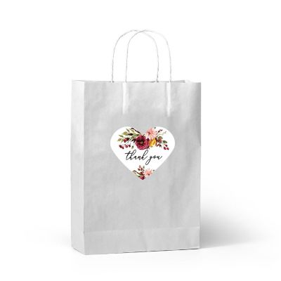 75 Fall Marsala Heart Label Thank You Image 1
