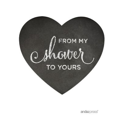 75 From My Shower Chalkboard Heart Label Image 1