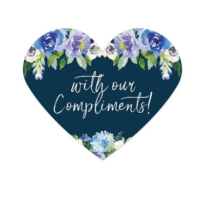 75 Hydrangea Heart  with Our Compliments Image 1