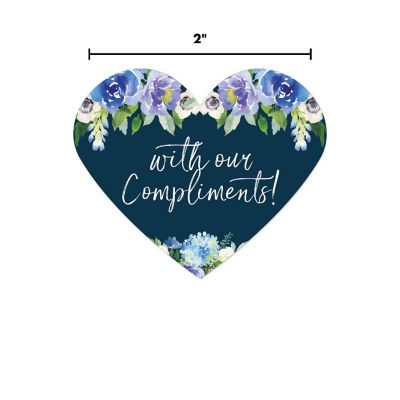 75 Hydrangea Heart  with Our Compliments Image 2