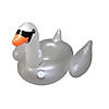75" Inflatable LED Lighted Color Changing Swimming Pool Ride-On Swan Float Lounger Image 1