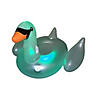 75" Inflatable LED Lighted Color Changing Swimming Pool Ride-On Swan Float Lounger Image 2