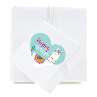 75 Llama Heart Label Happy Birthday Image 1