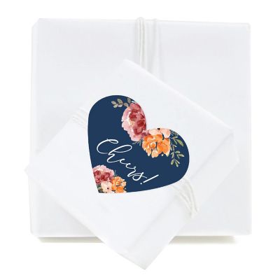75 Navy/Orange Fall Heart Label Cheers Image 2