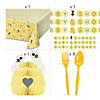 75 Pc. Bumblebee Baby Shower Disposable Tableware Kit for 8 Guests Image 2