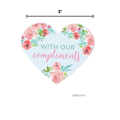 75 Roses Heart Label with Our Compliment Image 2