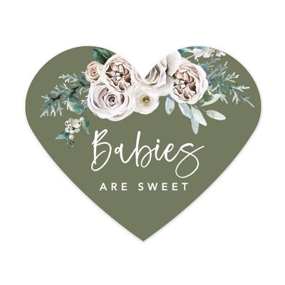 75 Sage Heart Label Babies are Sweet Image 1