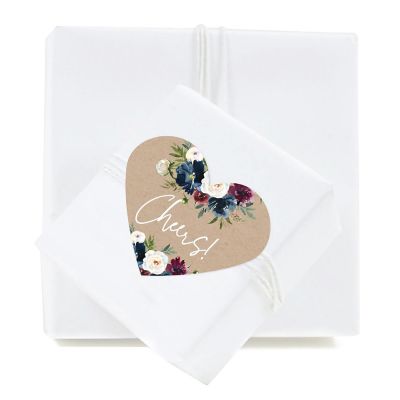 75PC Midnight Blue Heart Label Cheers Image 1