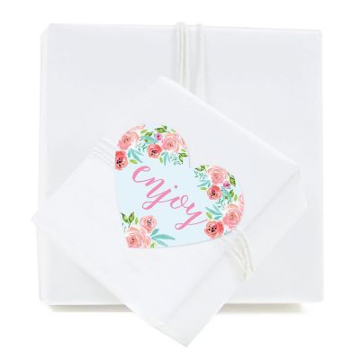 75PC Tea Party Heart Label Enjoy! Image 1