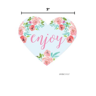 75PC Tea Party Heart Label Enjoy! Image 2