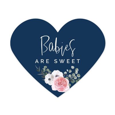 75PC Winter Heart Label Babies are Sweet Image 1