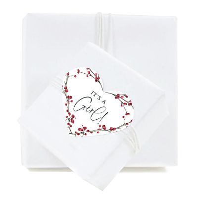 75PC Winter Heart Label It's a Girl! Image 2