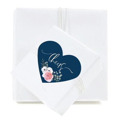 75PC Winter Navy Blue Heart Label Cheers Image 1