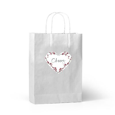 75PC Winter Snowy Heart Label Cheers Image 2