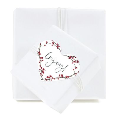 75PC Winter Snowy Heart Label Enjoy Image 2