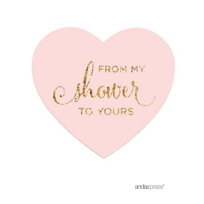 75PK From My Shower Blush Glitter Labels Image 1