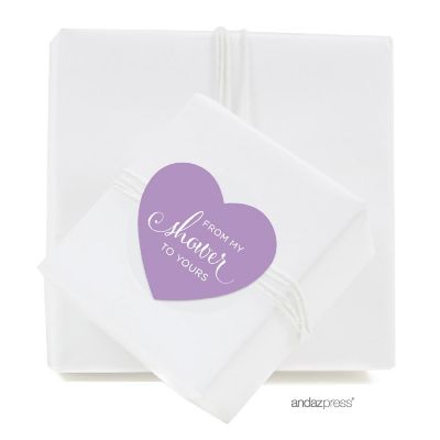 75PK From My Shower Lavender Heart Label Image 2