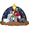 78" Blow-Up Inflatable Snowy Night Nativity with Built-In Lights Outdoor Yard Decoration Image 1