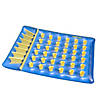 78" Inflatable Blue and Yellow Water Sports 36 Pocket Double Pool Mattress Image 1