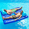 78" Inflatable Blue Dual Swimming Pool Lounger Image 2