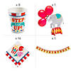 78 Pc. Carnival Birthday Disposable Tableware Kit for 8 Guests Image 2