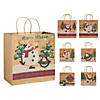 8 1/2" - 11" 1/2" Medium & Large Christmas Scene Kraft Paper Gift Bag Assortment - 12 Pc. Image 1