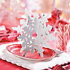 8 1/2" - 9 1/4" White Glitter Snowflake Cardboard Centerpieces - 2 Pc. Image 1