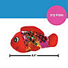 8 1/2" Assorted Bright Colors Shiny Scales Stuffed Fish - 12 Pc. Image 2