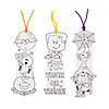 8 1/2" Bulk 50 Pc. Color Your Own Halloween Friends Paper Bookmarks Image 1